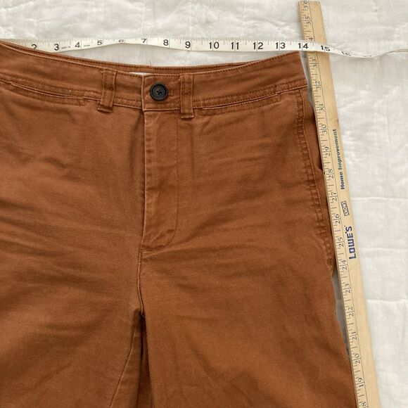 Madewell Emmet Cropped Pants Wide Leg Jeans Rust Orange Womens 26 - Picture 7 of 7